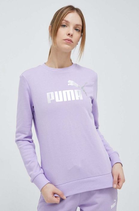 Кофта Puma жіноча колір фіолетовий візерунок