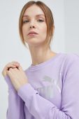 Кофта Puma жіноча колір фіолетовий візерунок