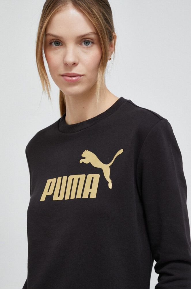Кофта Puma жіноча колір чорний візерунок (3094116)