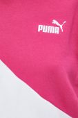 Кофта Puma жіноча колір рожевий з капюшоном візерунок