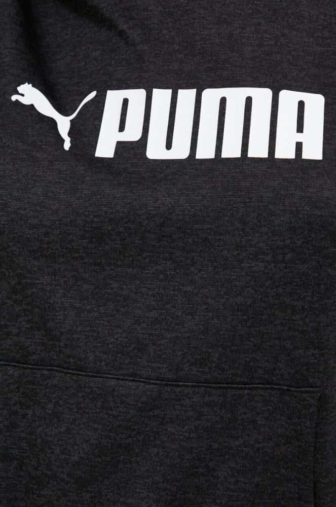 Тренувальна кофта Puma Fit Tech колір чорний з капюшоном візерунок фото 5