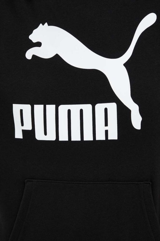 Кофта Puma жіноча колір чорний з капюшоном з принтом (3213819) фото 5