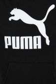 Кофта Puma жіноча колір чорний з капюшоном з принтом (3213819)