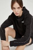 Кофта Puma колір чорний з капюшоном з принтом (3389970)