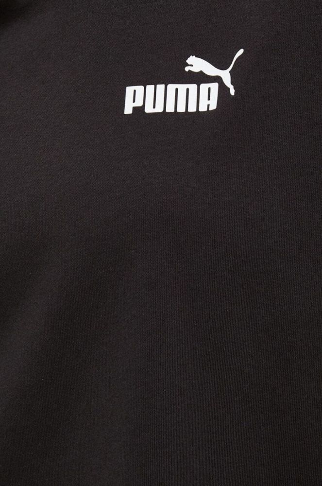 Кофта Puma колір чорний з капюшоном з принтом (3389970) фото 5