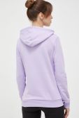 Кофта Puma колір фіолетовий з капюшоном з принтом