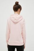 Кофта Puma колір рожевий з капюшоном з аплікацією