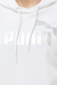 Кофта Puma колір білий з капюшоном з принтом (3212270)