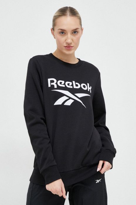 Кофта Reebok жіноча колір чорний з принтом (3012996)