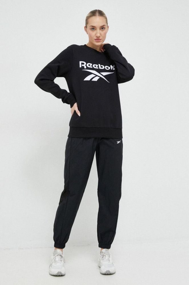 Кофта Reebok жіноча колір чорний з принтом (3012996) фото 2