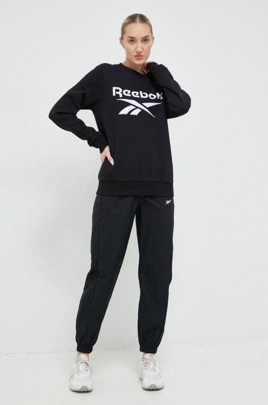 Кофта Reebok жіноча колір чорний з принтом (3012996) фото 2