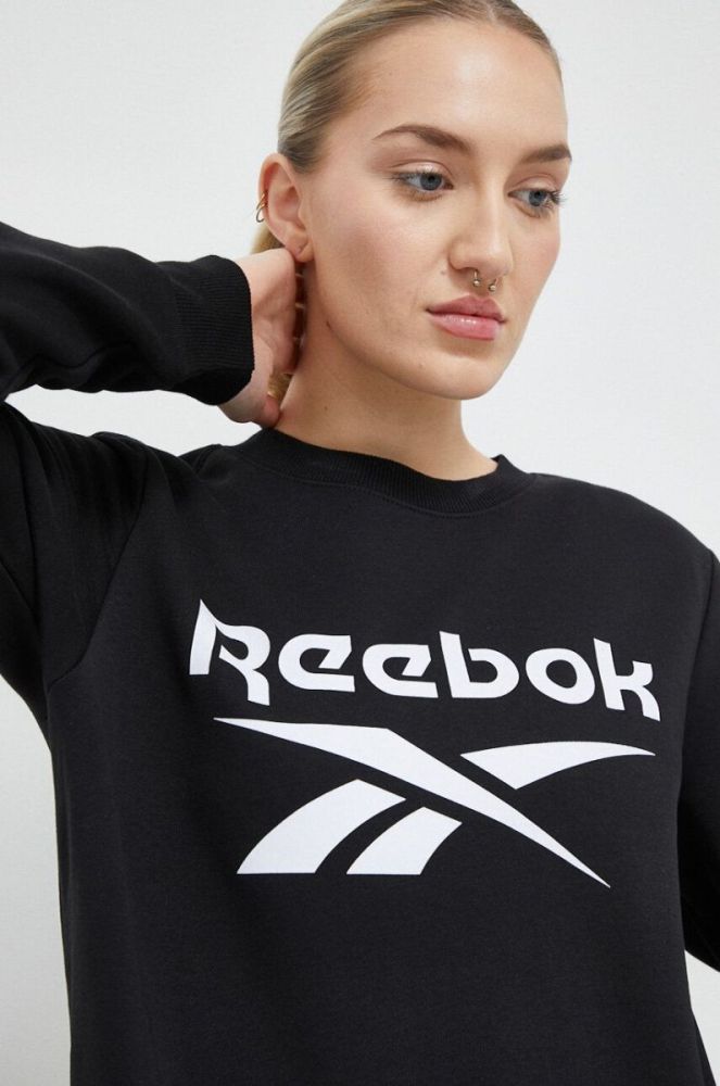 Кофта Reebok жіноча колір чорний з принтом (3012996) фото 4