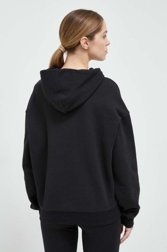 Кофта Reebok Classic жіноча колір чорний з капюшоном з принтом HS4718-BLACK фото 3