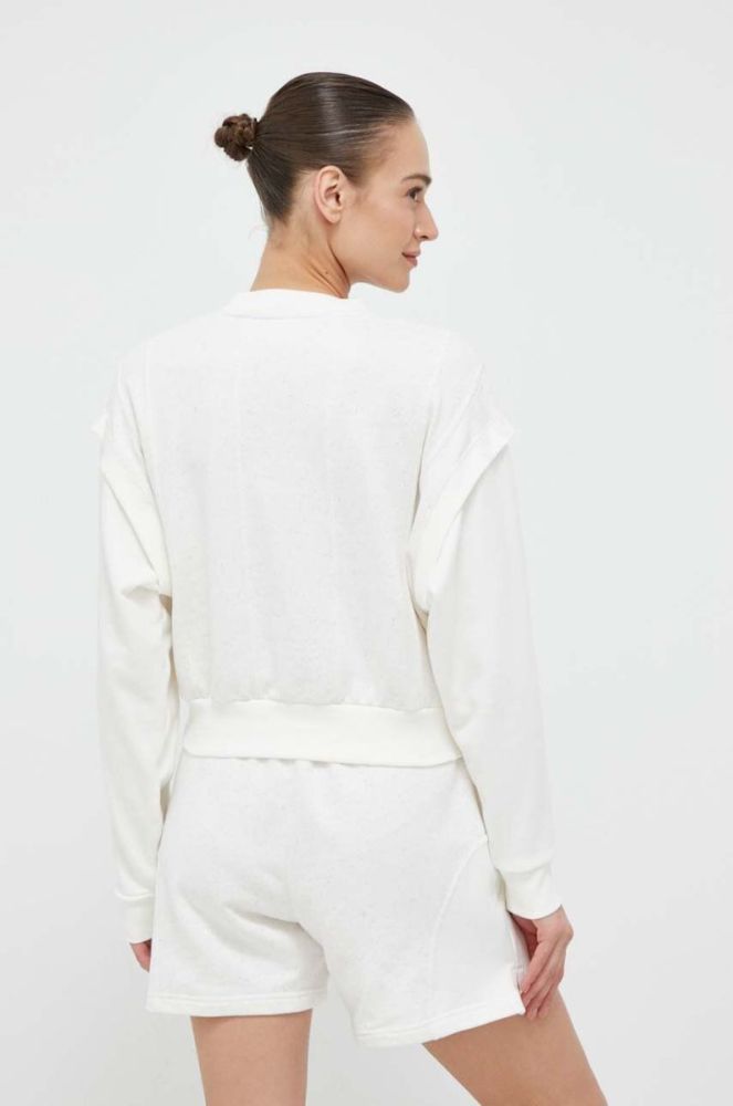 Кофта Reebok Classic жіноча колір бежевий меланж HT7856-CHALK фото 3