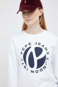 Бавовняна кофта Pepe Jeans Wyllile жіноча колір білий з принтом