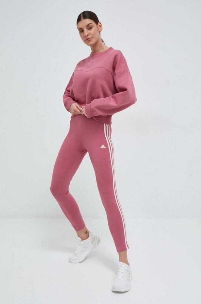 Кофта adidas жіноча колір рожевий однотонна (3105454) фото 2