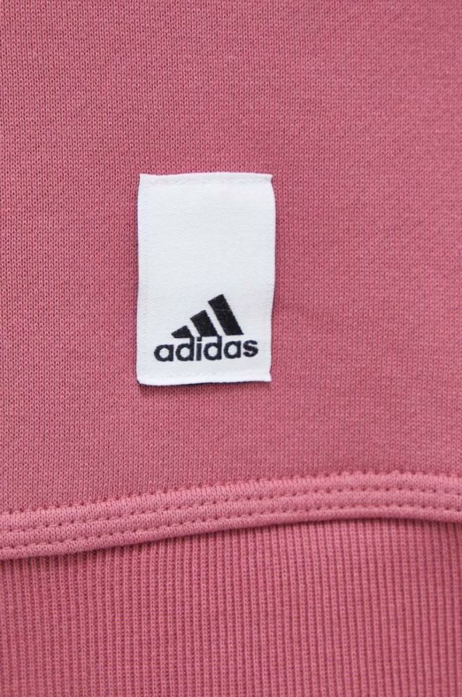 Кофта adidas жіноча колір рожевий однотонна (3105454) фото 5