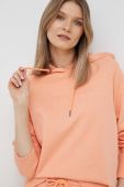 Бавовняна кофта Pepe Jeans Whitney жіноча колір помаранчевий з капюшоном з аплікацією