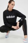 Бавовняна кофта adidas жіноча колір чорний з принтом (3021991)