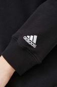 Бавовняна кофта adidas жіноча колір чорний з принтом (3021991)
