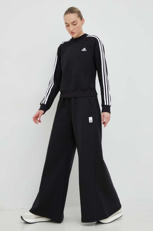 Кофта adidas Жіноча колір чорний візерунок фото 2