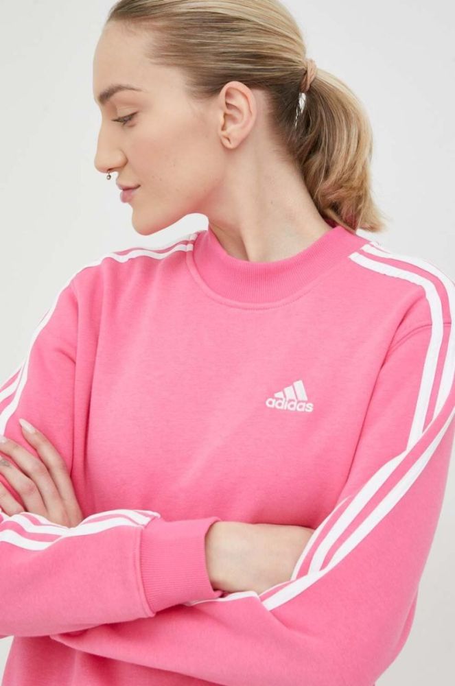 Кофта adidas Жіноча колір рожевий однотонна фото 2
