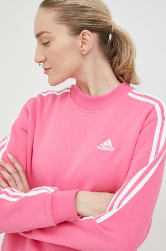 Кофта adidas Жіноча колір рожевий однотонна фото 2