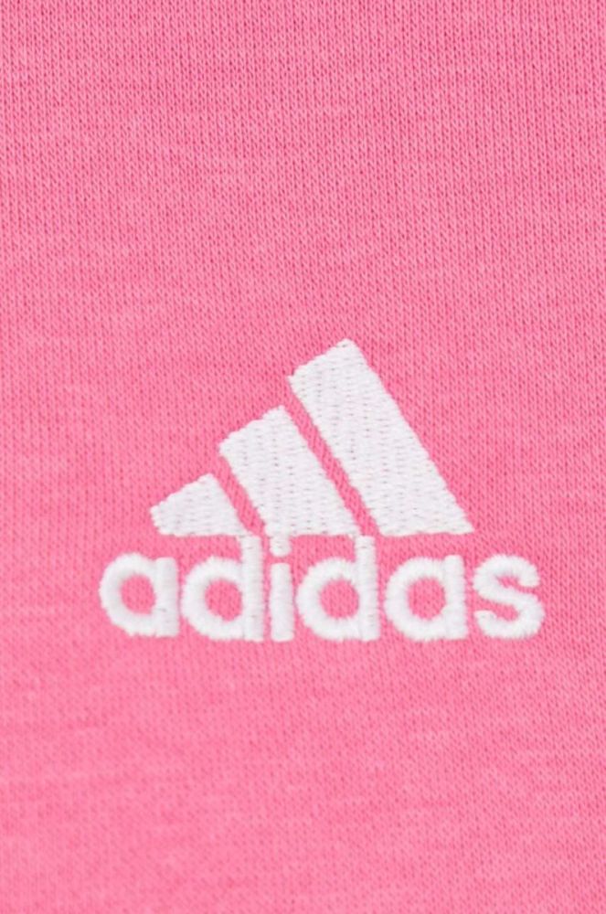 Кофта adidas Жіноча колір рожевий однотонна фото 4