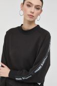 Кофта Armani Exchange жіноча колір чорний з аплікацією (2939287)