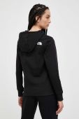 Бавовняна кофта The North Face жіноча колір чорний з капюшоном однотонна (3184601)