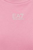 Кофта EA7 Emporio Armani жіноча колір рожевий з принтом
