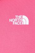 Бавовняна кофта The North Face жіноча колір рожевий з капюшоном з принтом (3360921)