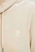 Кофта Juicy Couture Robertson жіноча колір бежевий з капюшоном однотонна