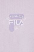 Бавовняна кофта Fila жіноча колір фіолетовий однотонна