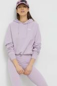 Кофта Fila жіноча колір фіолетовий з капюшоном однотонна