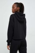 Тренувальна кофта Fila Rheine колір чорний з капюшоном однотонна
