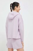 Кофта Fila Crivitz колір фіолетовий з капюшоном однотонна