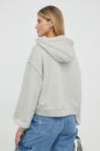 Кофта American Vintage жіноча колір сірий з капюшоном меланж