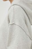 Кофта American Vintage жіноча колір сірий з капюшоном меланж
