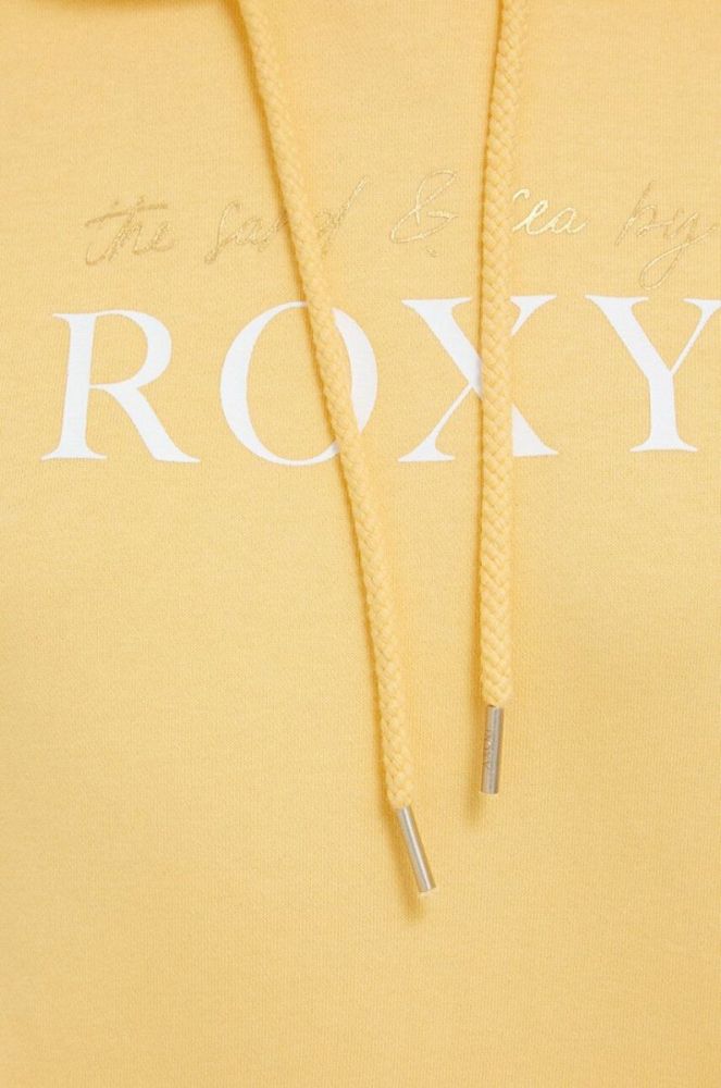 Кофта Roxy жіноча колір жовтий з капюшоном з принтом (2964395) фото 5