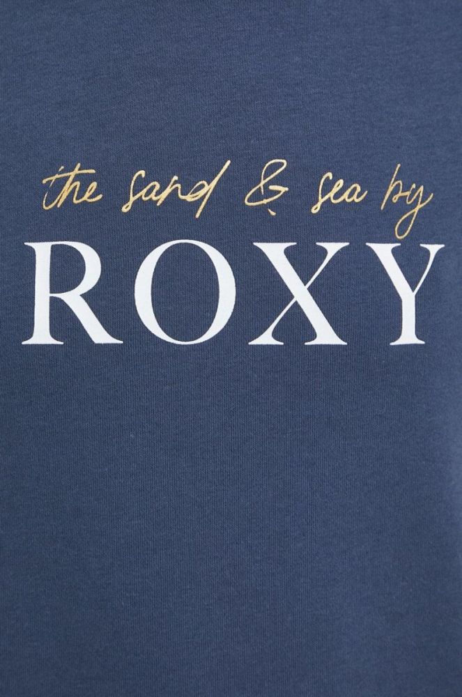 Кофта Roxy жіноча з капюшоном з принтом колір блакитний фото 5