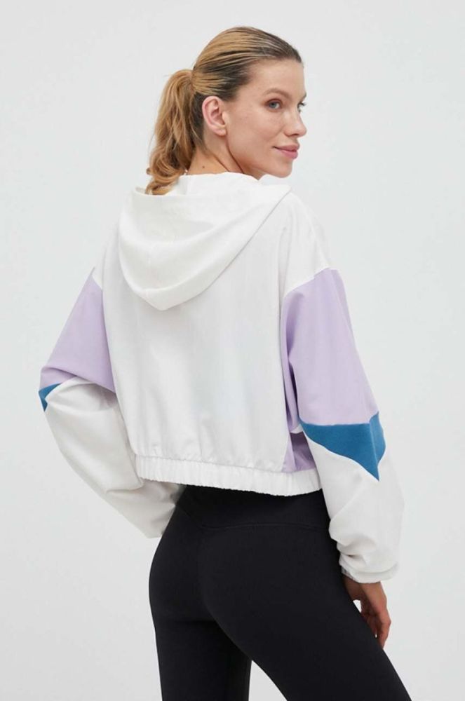 Куртка Reebok Classic жіноча колір білий перехідна фото 3