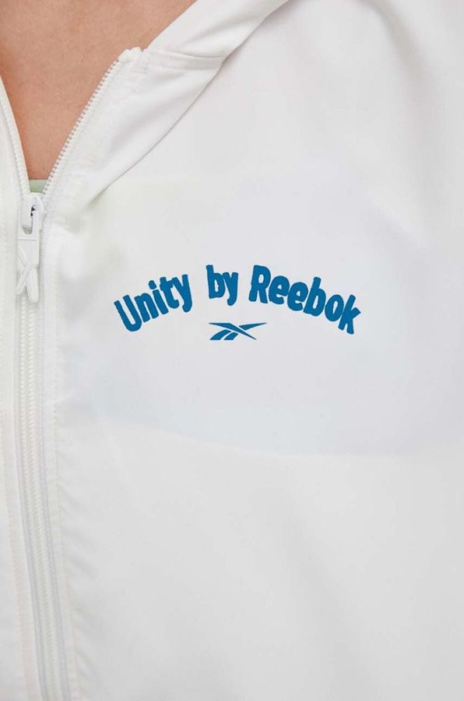 Куртка Reebok Classic жіноча колір білий перехідна фото 5