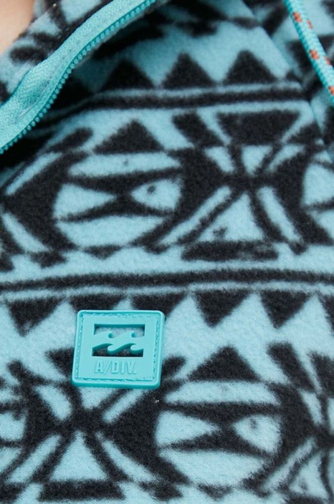 Спортивна кофта Billabong Boundary колір бірюзовий візерунок фото 5