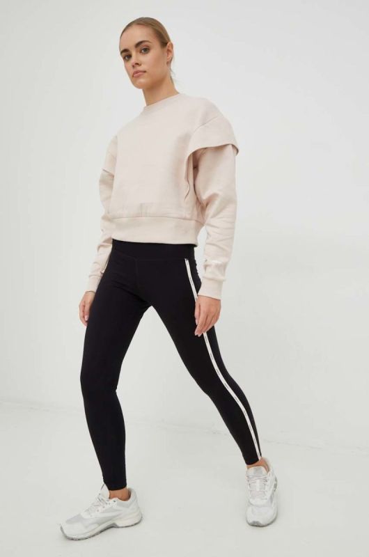 Кофта Reebok жіноча колір бежевий однотонна фото 2
