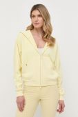 Кофта Max Mara Leisure жіноча колір жовтий з капюшоном однотонна