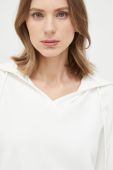 Кофта Max Mara Leisure жіноча колір білий з капюшоном однотонна