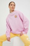Бавовняна кофта Billabong X SMILEY жіноча колір рожевий з принтом Бавовняна кофта Billabong X SMILEY жіноча колір рожевий з принтом