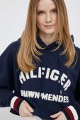 Кофта Tommy Hilfiger жіноча колір синій з капюшоном візерунок (3169860)