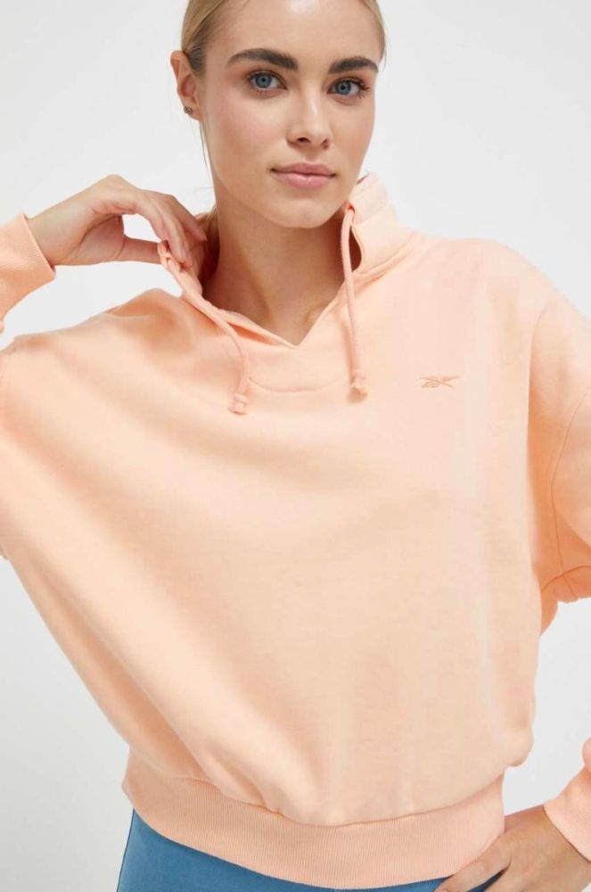 Бавовняна кофта Reebok Classic жіноча колір помаранчевий однотонна (3240898) фото 4